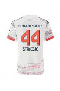 Bayern Munich Josip Stanisic #44 Jalkapallovaatteet Naisten Vieraspaita 2025-26 Lyhythihainen